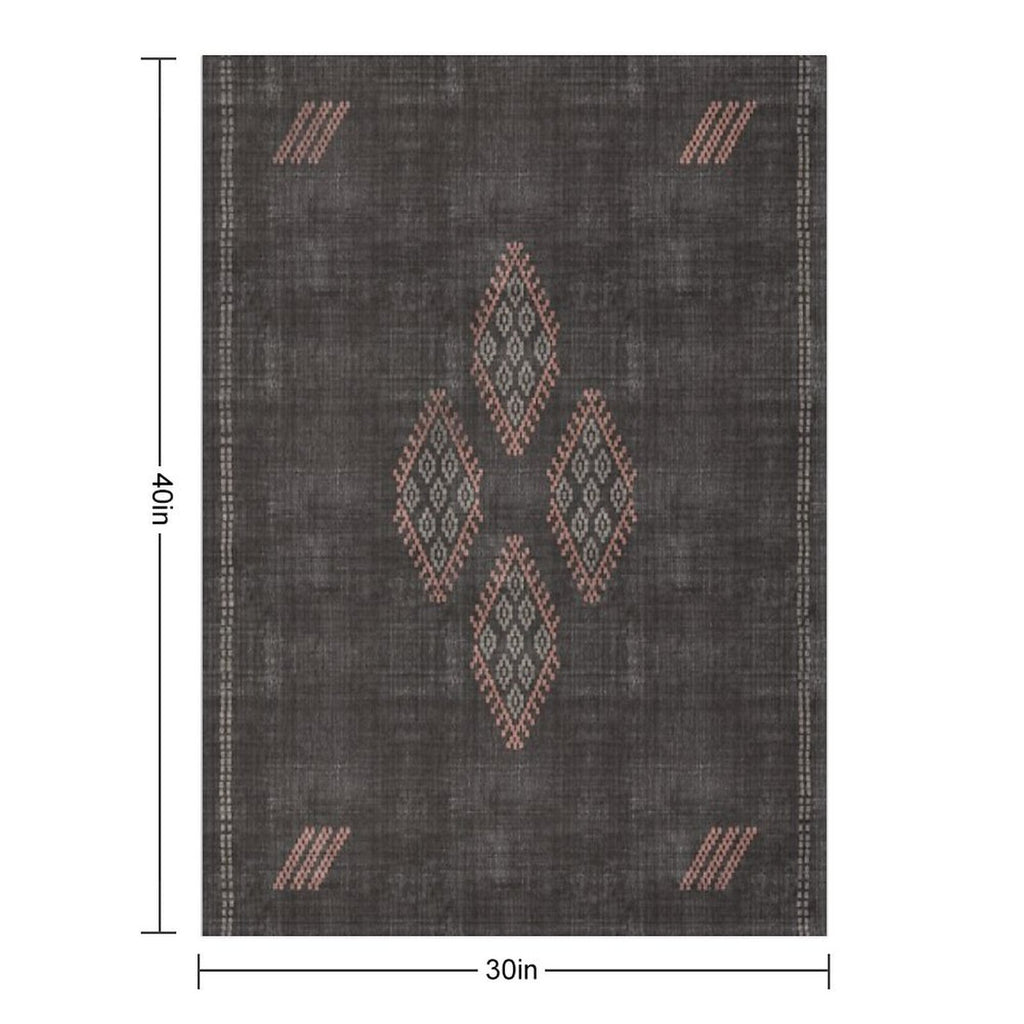 Kilim in Black And Pink Lightweight Throw Blanket