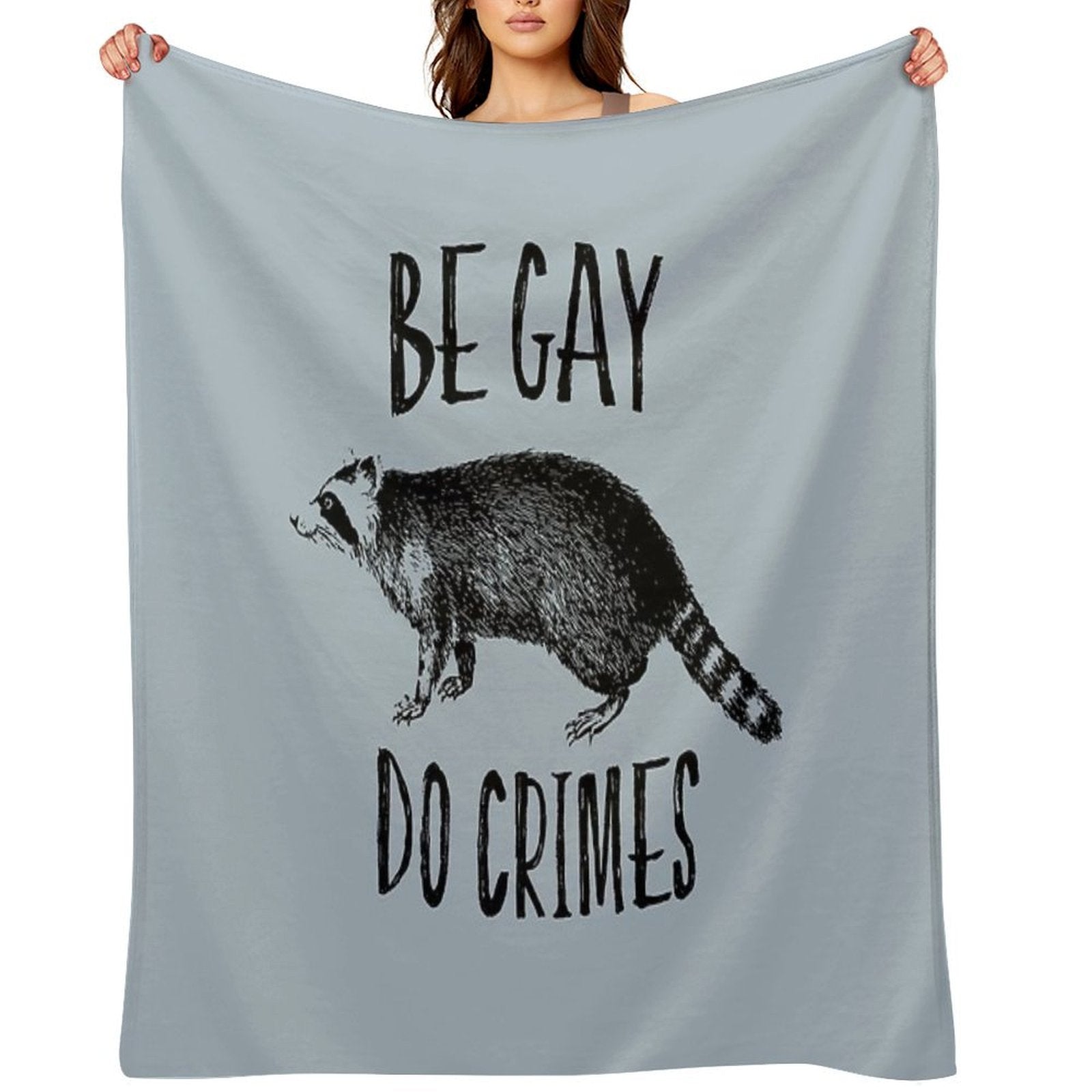 Be Gay, Do Crimes Shrink-resistant Throw Blanket