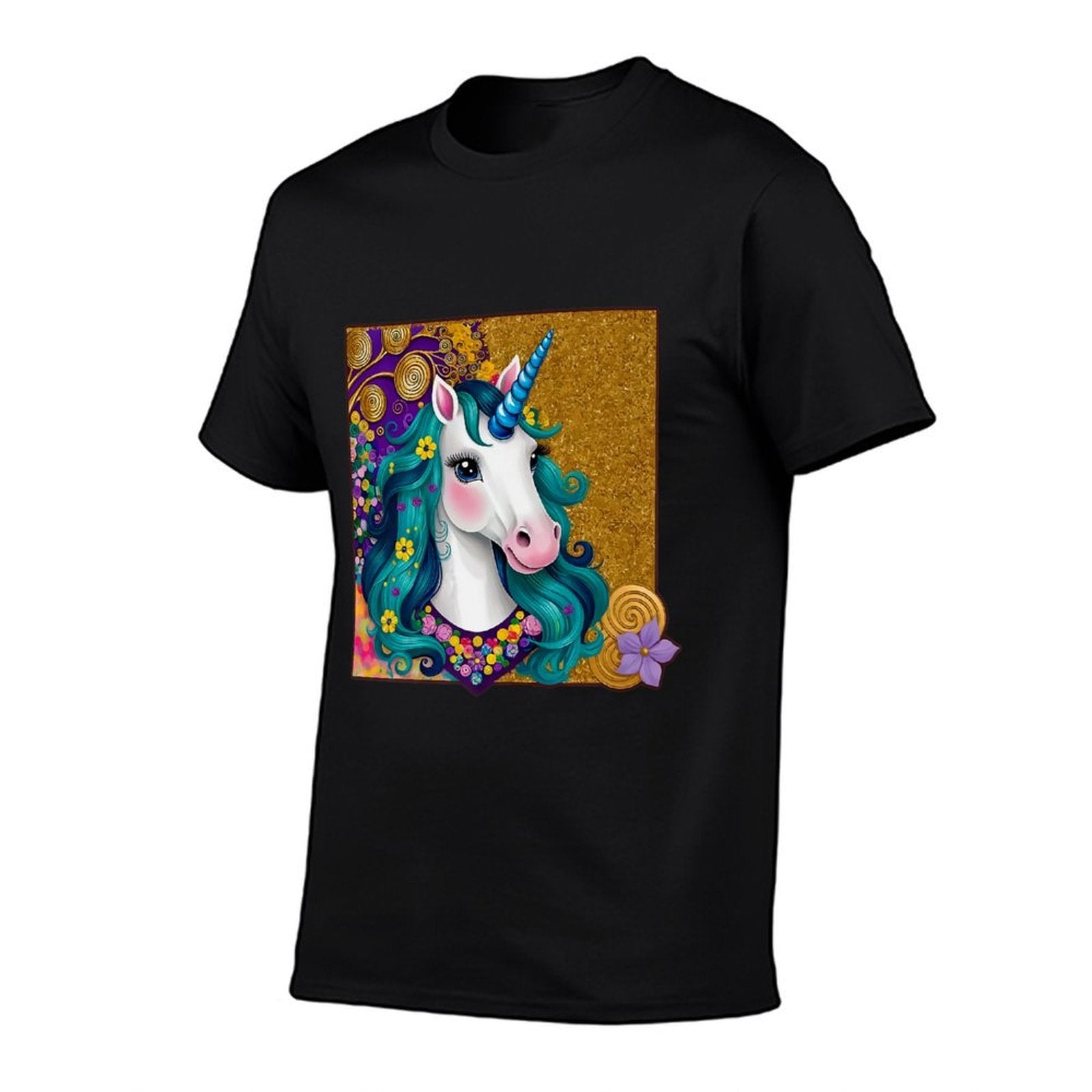 Unicorn Portrait with Vibrant Artistic Elements 1 - Fan Fun Premium  Graphic-printed T-Shirt