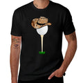 Funny Golfing Cowboy Apparel Holiday Golf Ball  Fade-proof Color T-Shirt