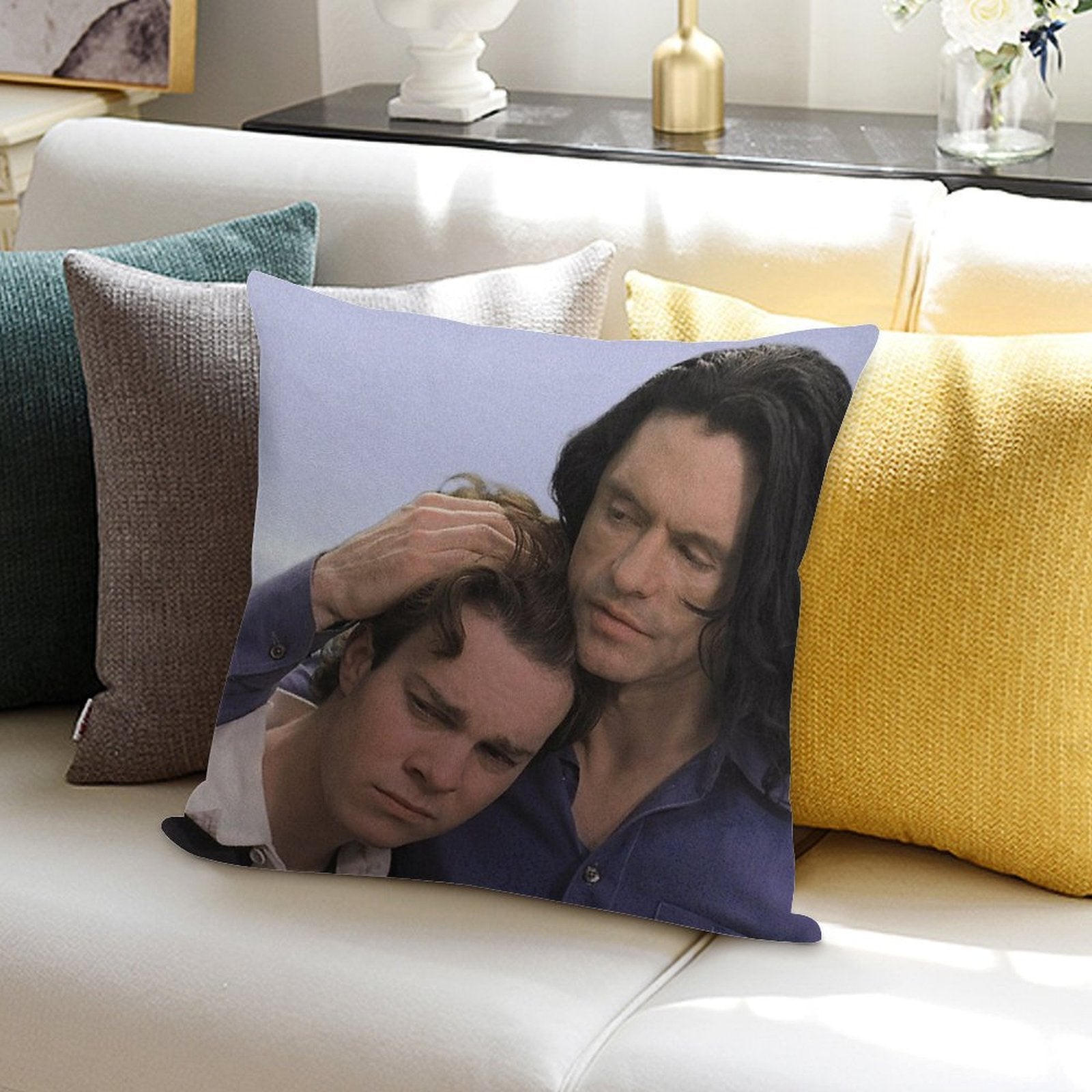 The Room Tommy Wiseau Soft Hidden Zipper Throw Pillow