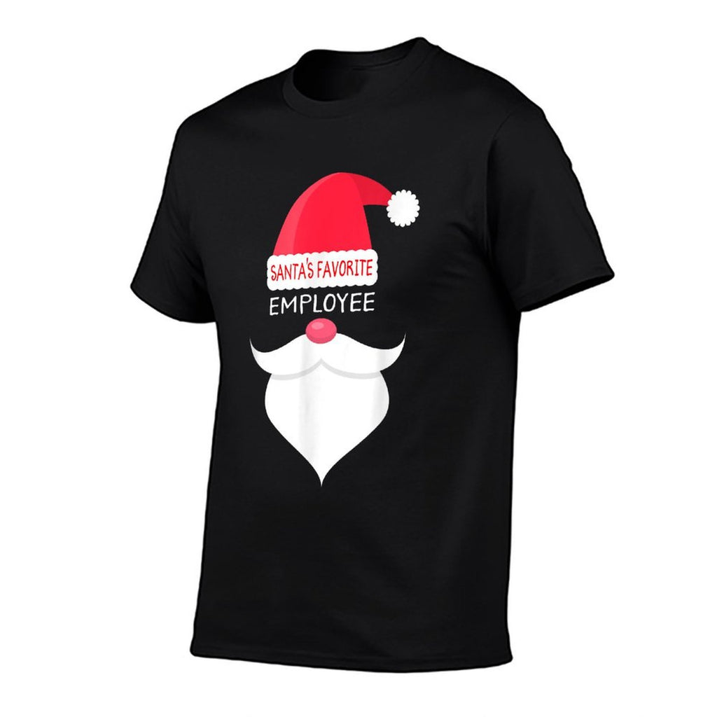 Funny Christmas Gift for Employee, Santas Favorite  Fade-proof Color T-Shirt