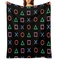 Classico Controller Buttons Icon Travel-friendly Throw Blanket