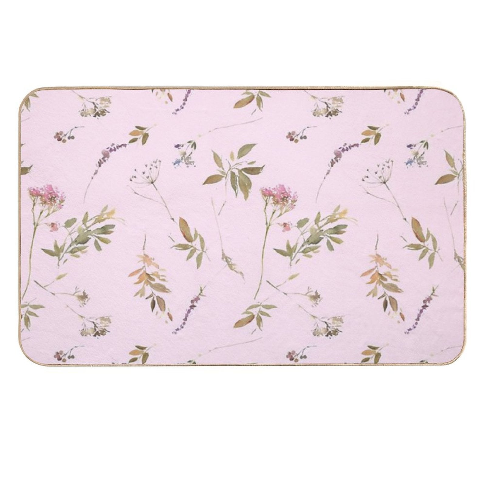 Letter R Field Flowers  Eco-Friendly Bath Mat