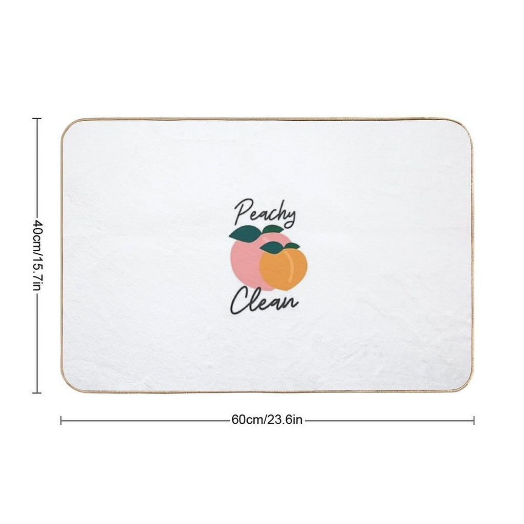 Peachy Clean Bathroom Printable  Repositionable Bath Mat