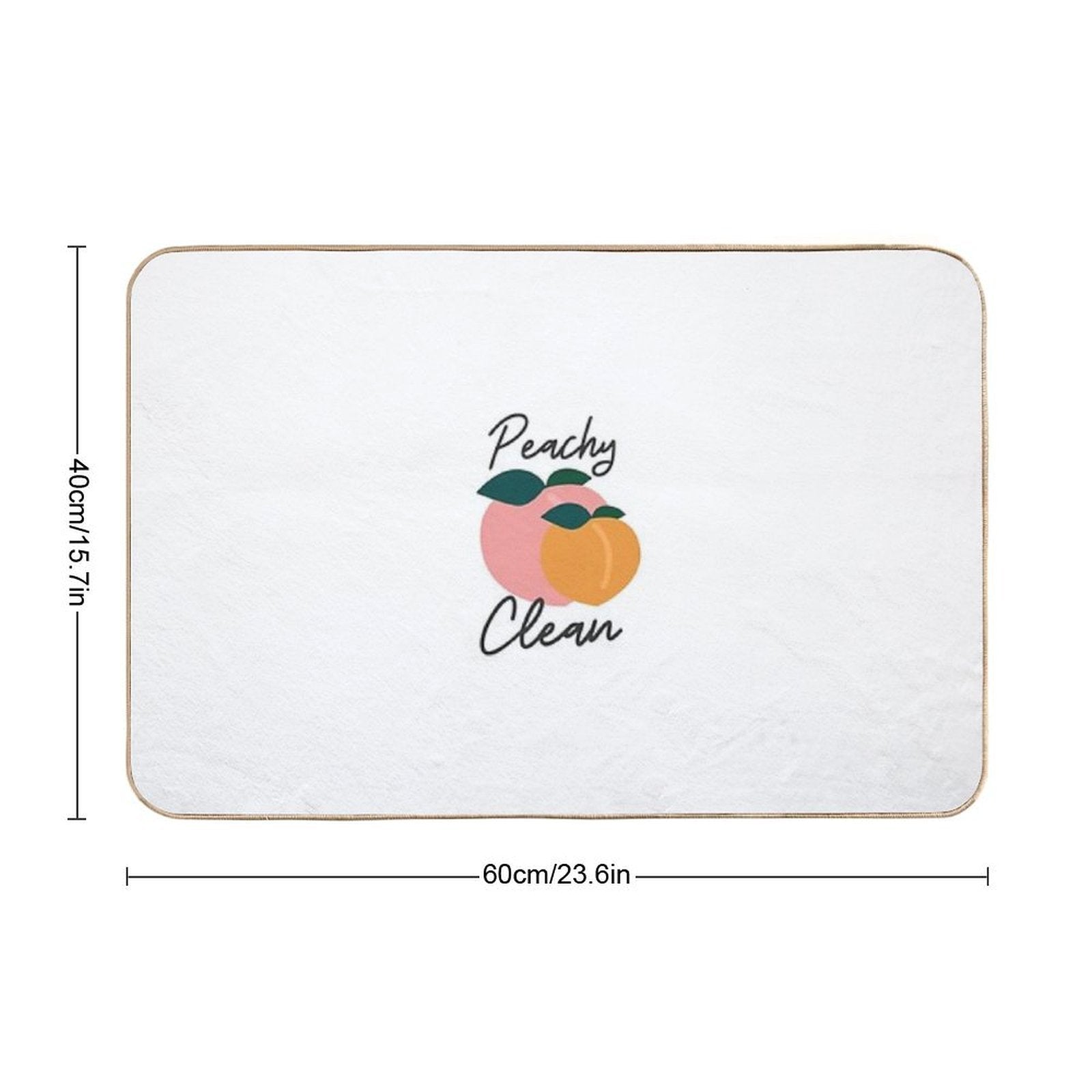 Peachy Clean Bathroom Printable  Repositionable Bath Mat