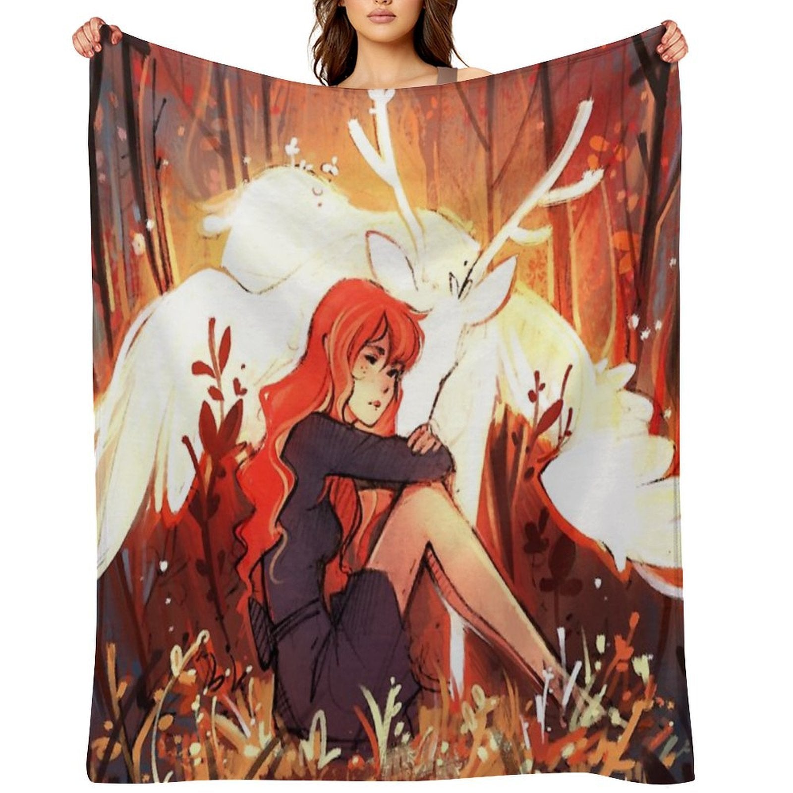 Heart of Fall Plush Throw Blanket