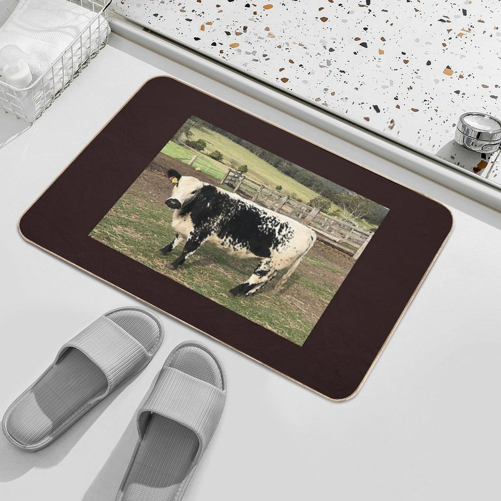 POPPY THE SPECKLE PARK COW  Slip-Resistant Bath Mat