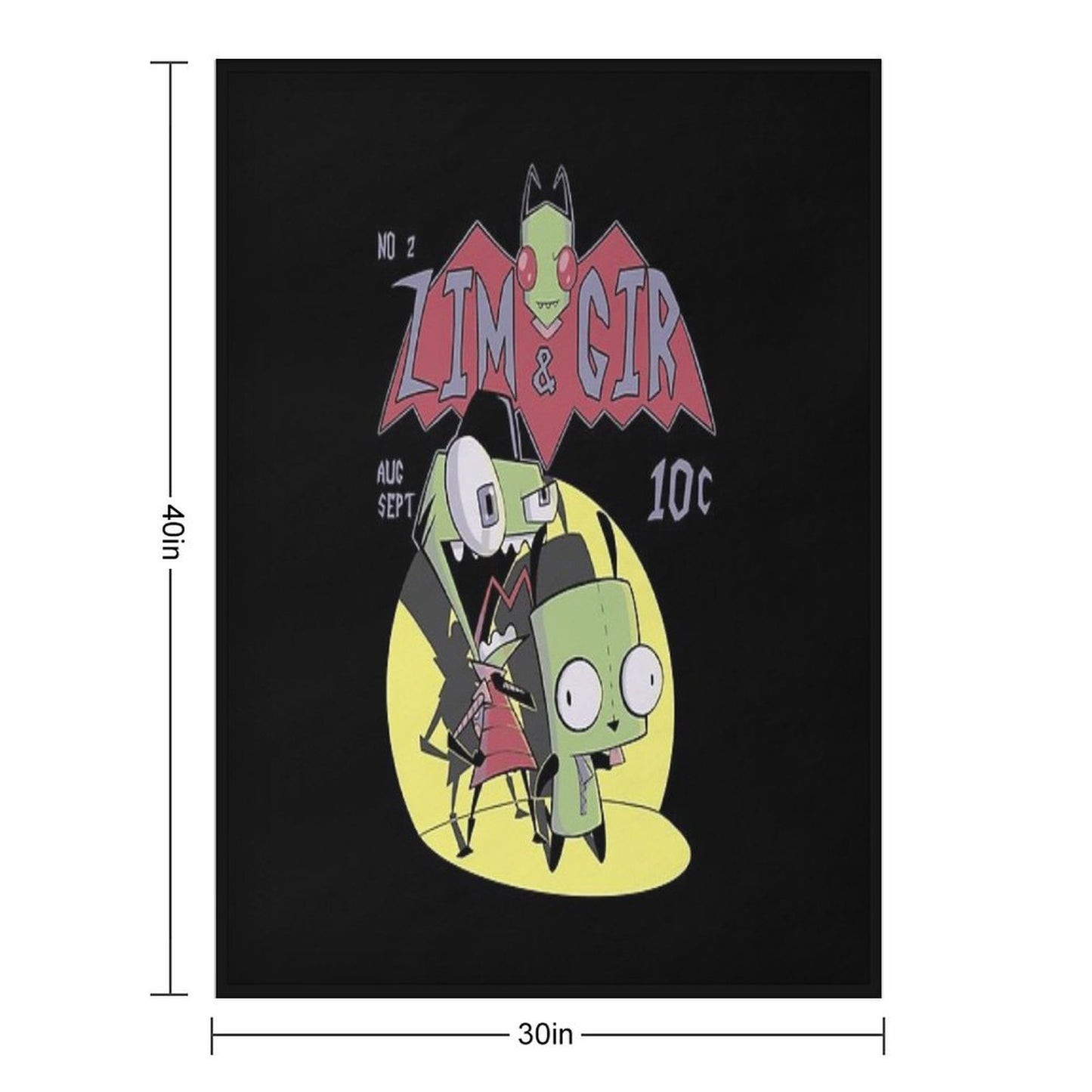 Zim And Gir Machine-washable Throw Blanket