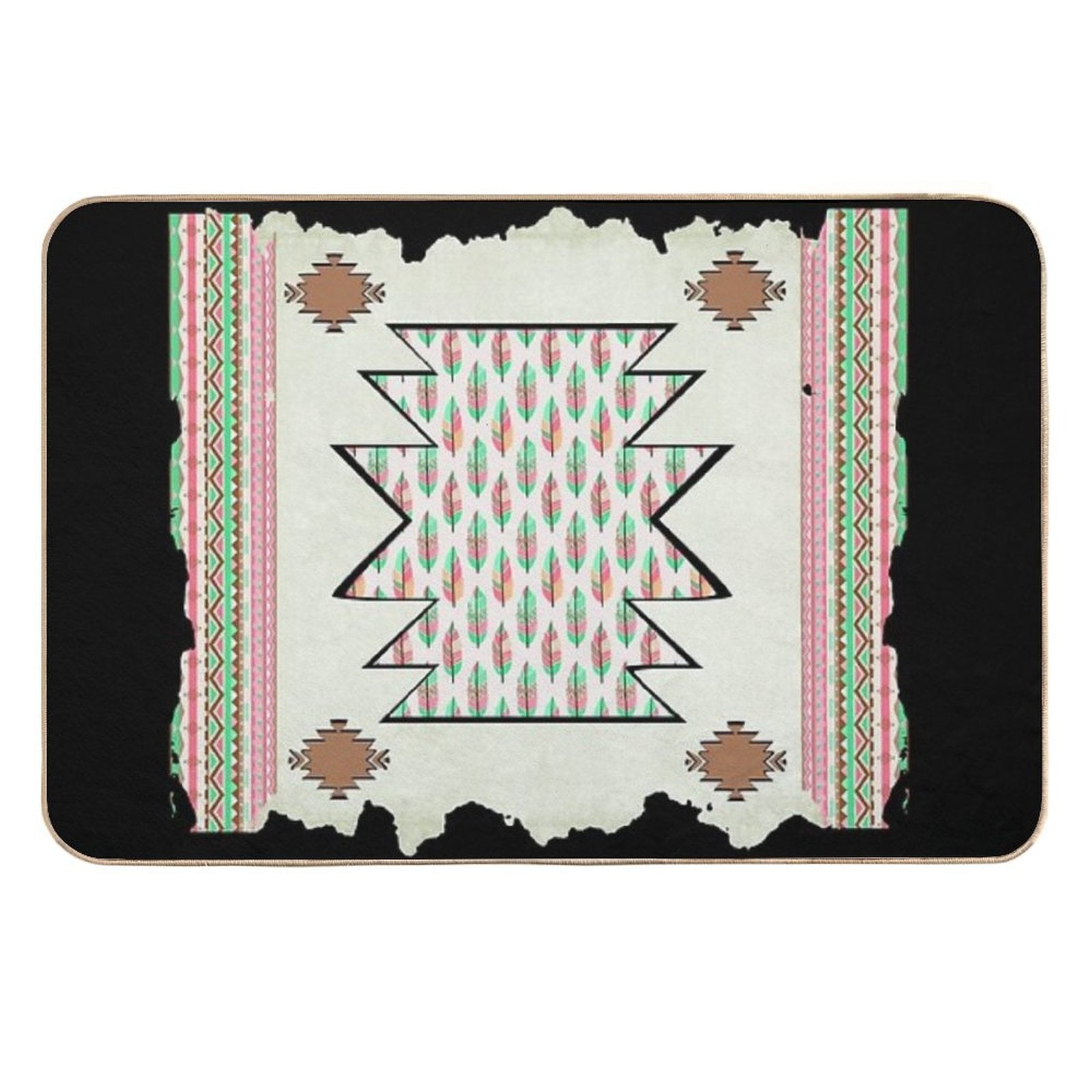 Native American Symbol - Aztec Boho Chic  Pet-Safe Bath Mat