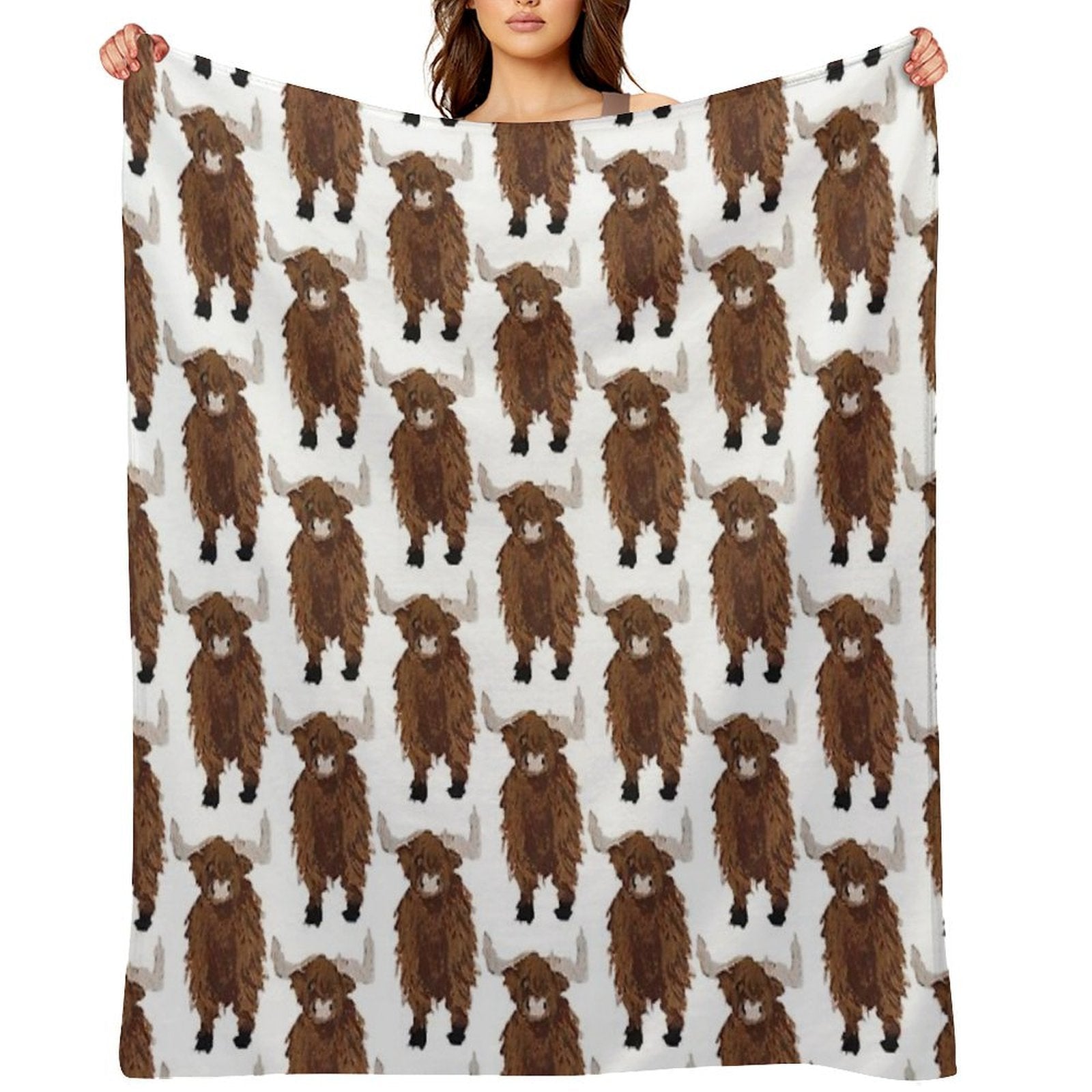 Highland Cow Compact Throw Blanket