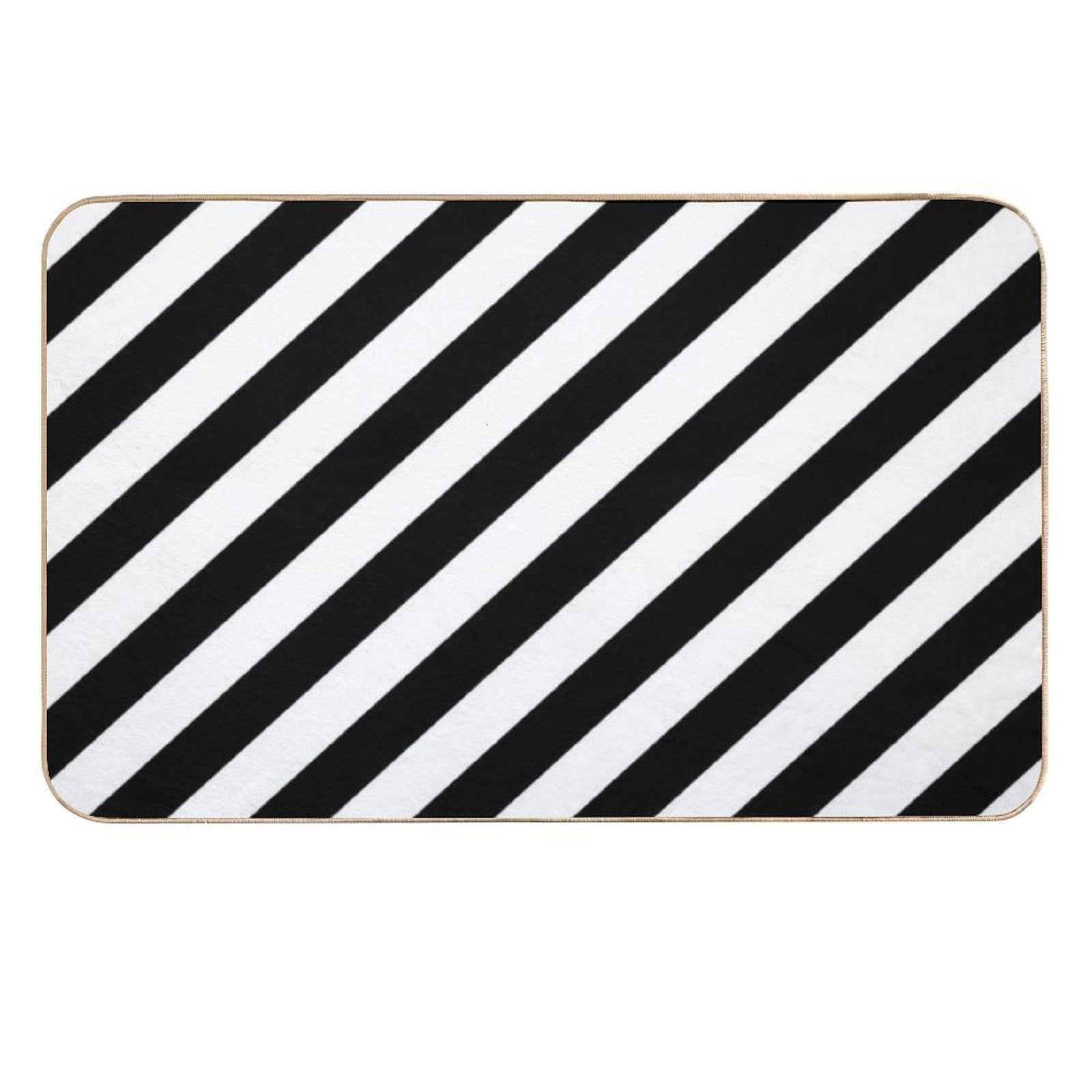 Black And White Diagonal Stripe Duvet Cover Phone Case  Fade-Resistant Bath Mat