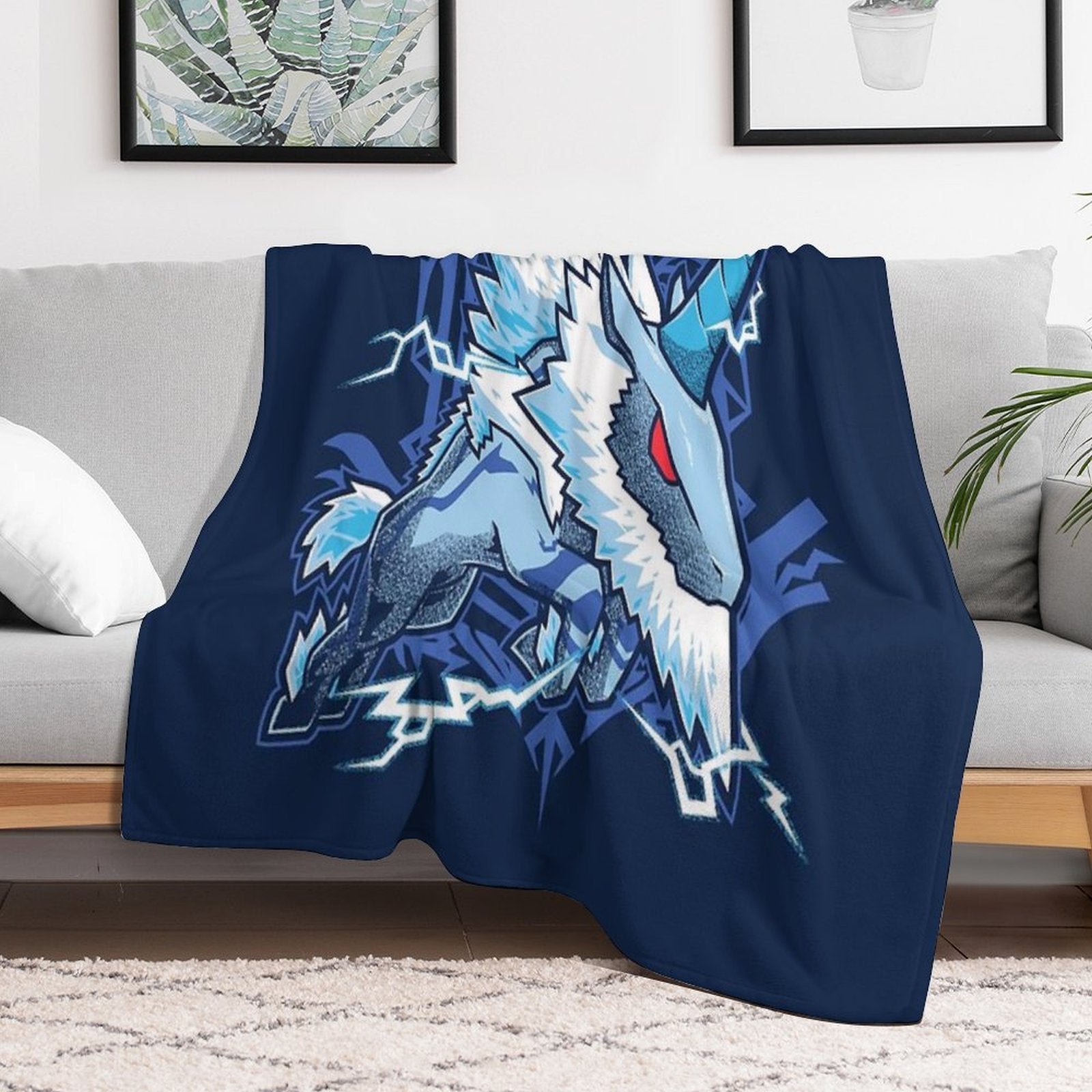 Kirin  Monster Hunter Velvety-soft Throw Blanket