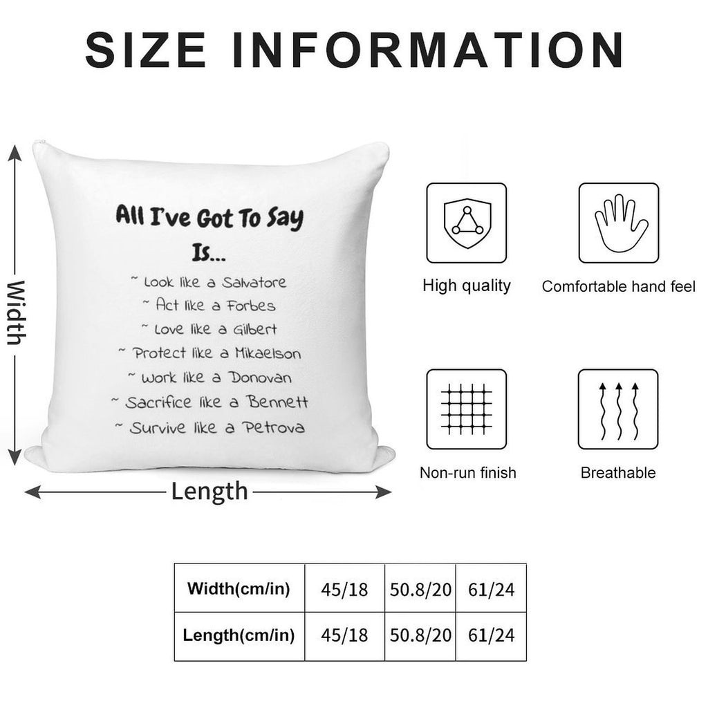 T-shirts, Graphic T-shirts, Phone Cases, Pillows, Notebooks, And Journals Inspired by The Originals And Vampire Diaries Soft Warmth Comfort Throw Pillow