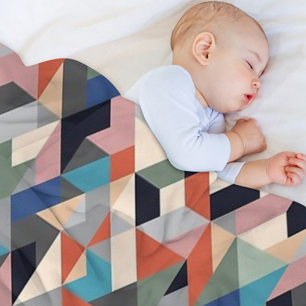Triangle And Squares Pattern  RoYuMi Durable Throw Blanket
