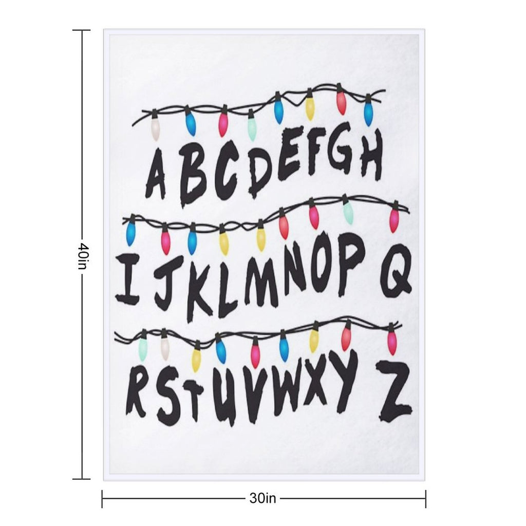 ABCDEFGH All-season Throw Blanket