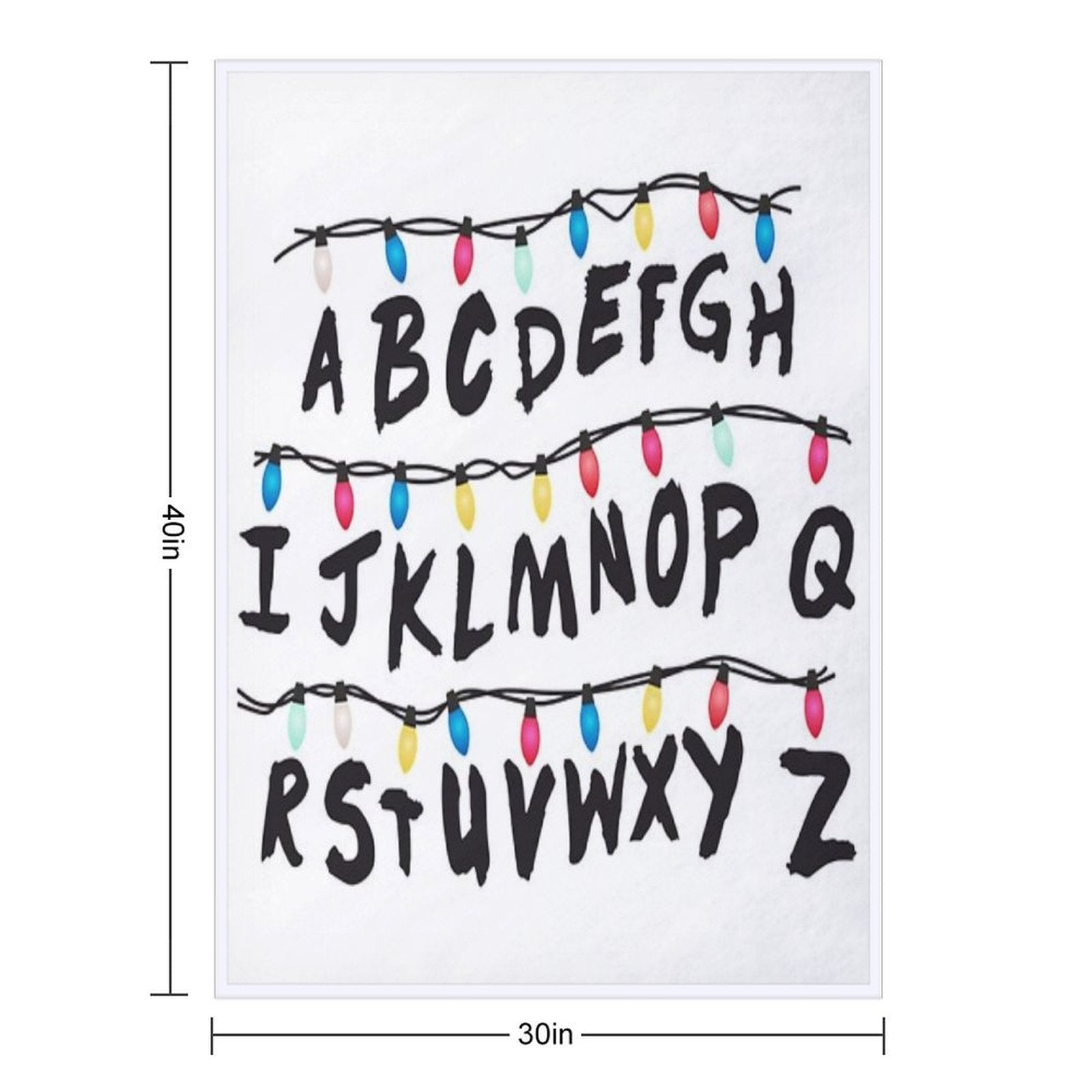 ABCDEFGH All-season Throw Blanket