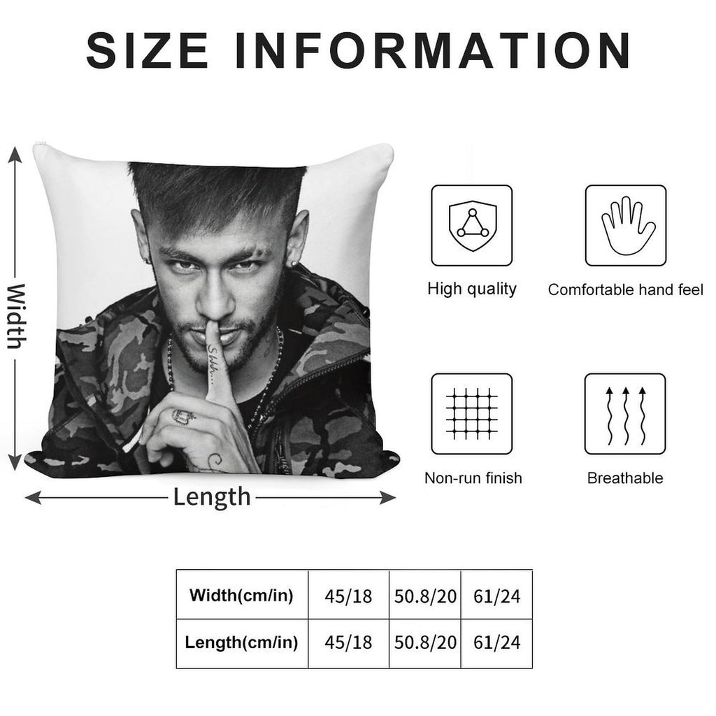 Neymar Art Soft Fade-Resistant Throw Pillow