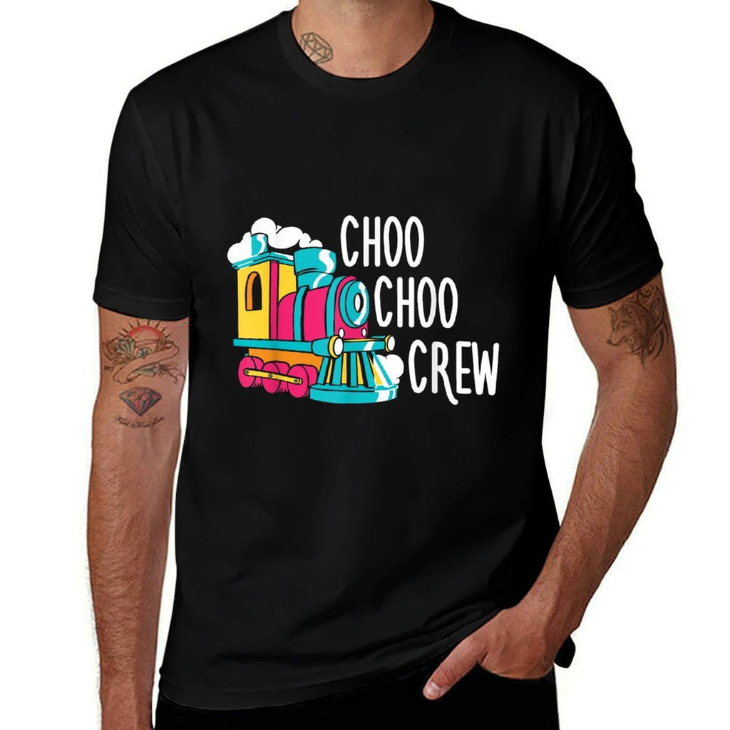 Choo Choo Crew Railway Train Birthday Comfortable T-Shirt
