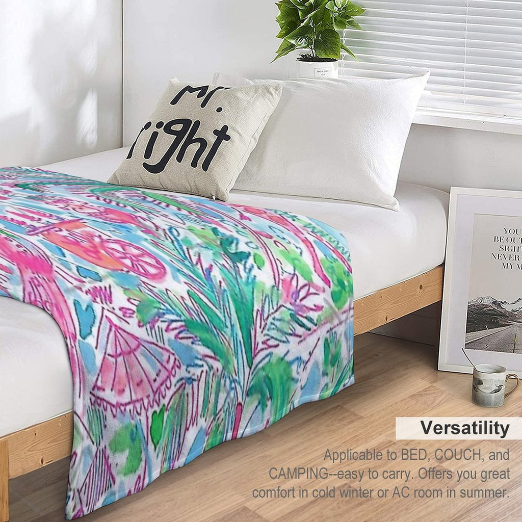 Classic Sea Vibe Easy Care Throw Blanket