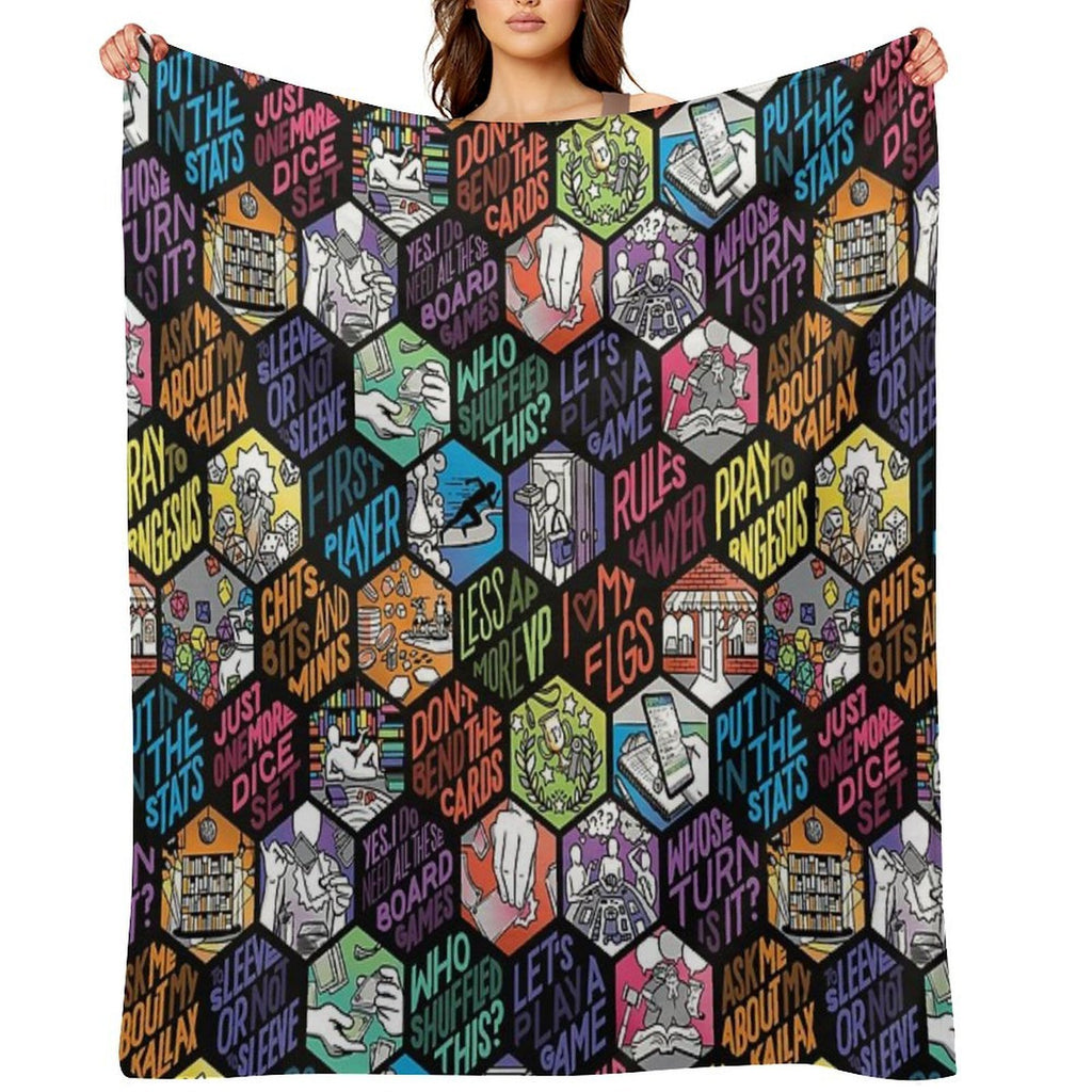 Board Gamer Isms Hex Wrinkle-free Throw Blanket