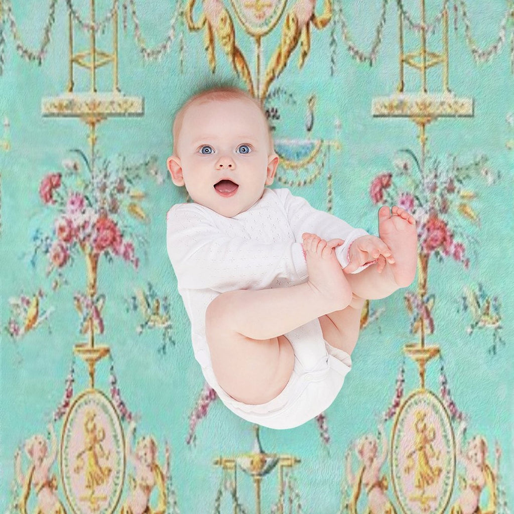 Marie Antoinette French Rococo Paris Pattern Quick-dry Throw Blanket