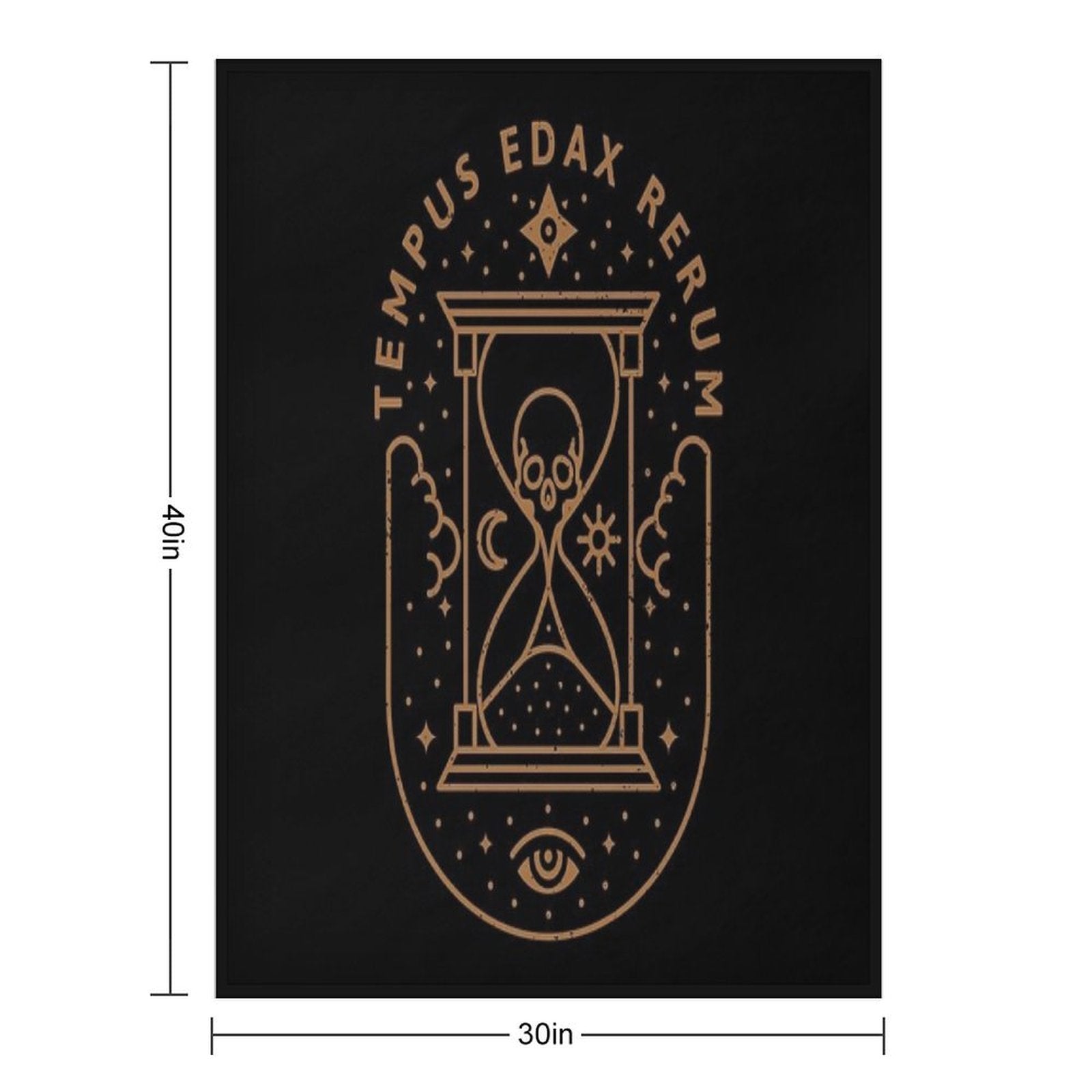Tempus Edax Rerum Plush Throw Blanket