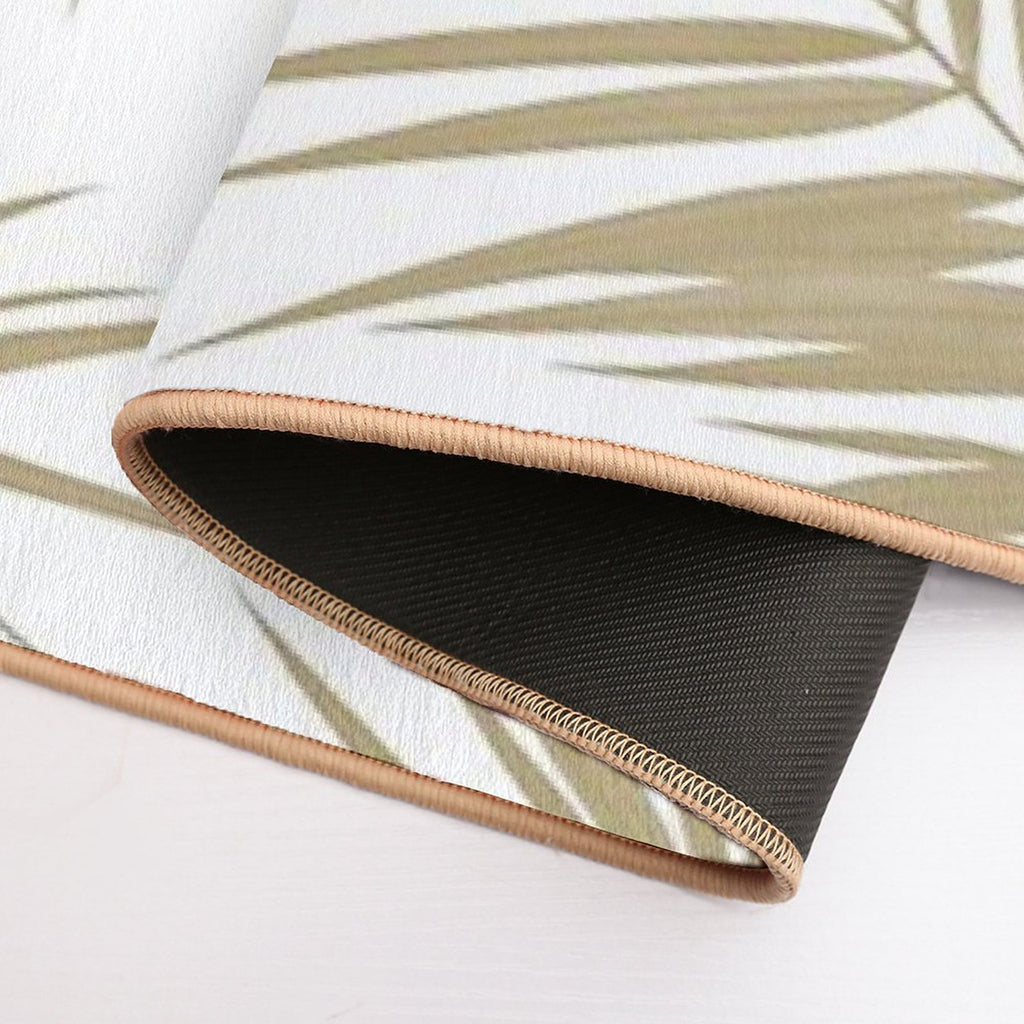 Palm Leaves Cali Finesse #2 #gold #tropical #decor #art  Repositionable Bath Mat