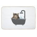 Bath Cat A Funny And Cute Lazy Cat Design  Pet-Safe Bath Mat