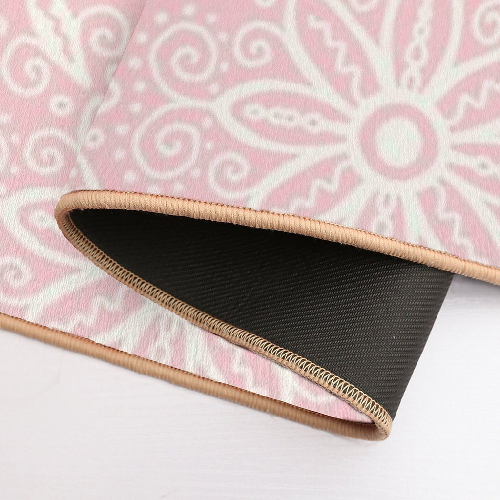 Pink Paisley Pattern Durable Bath Mat