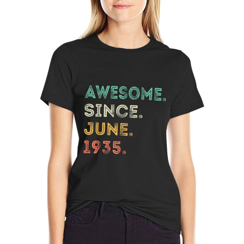 90 Years Old Awesome Since June 1935 90th Birthday  Eco-friendly Material T-Shirt