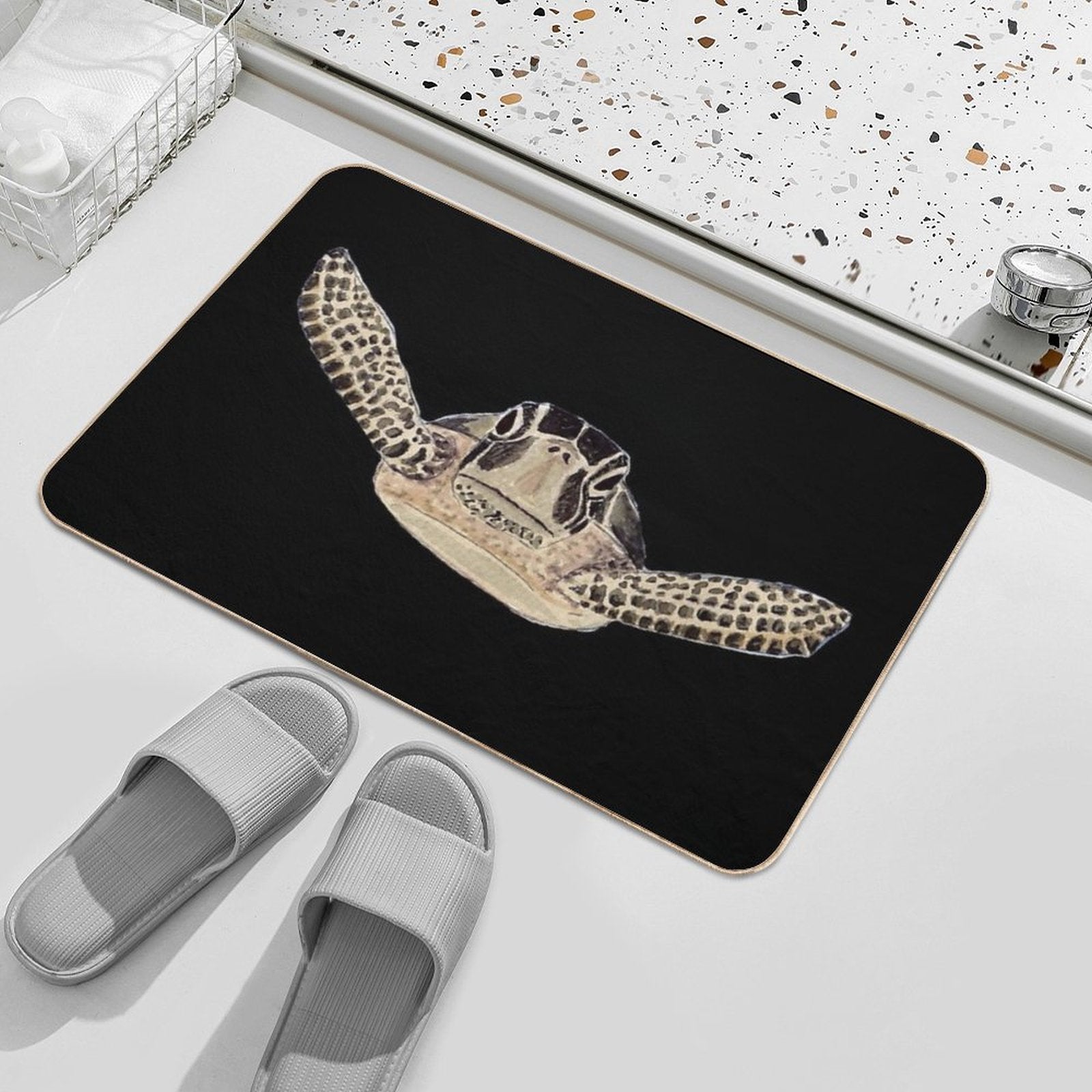 Sea Turtle 2  Easy Maintenance Bath Mat