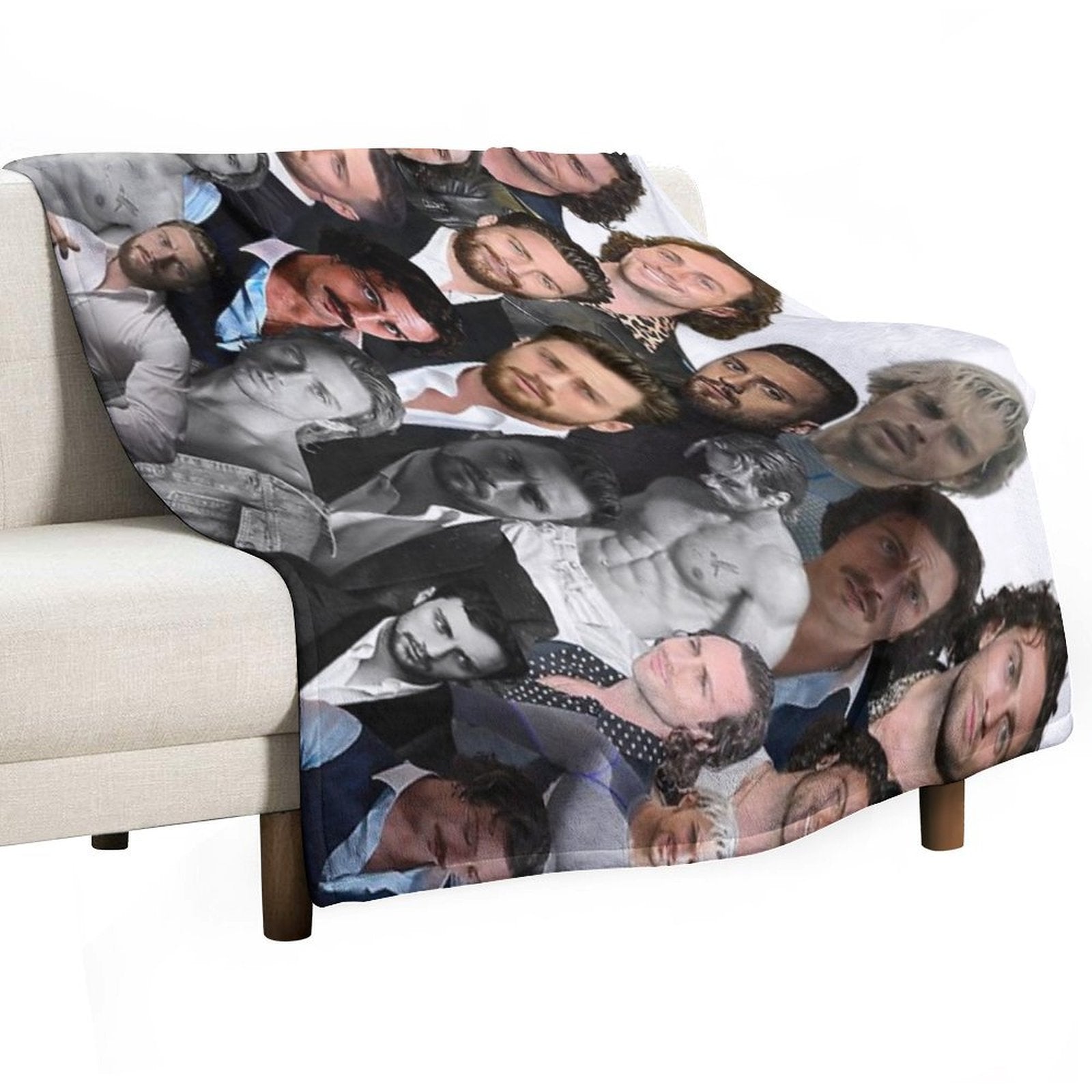 Aaron-taylor Johnson Photo Collage Machine-washable Throw Blanket