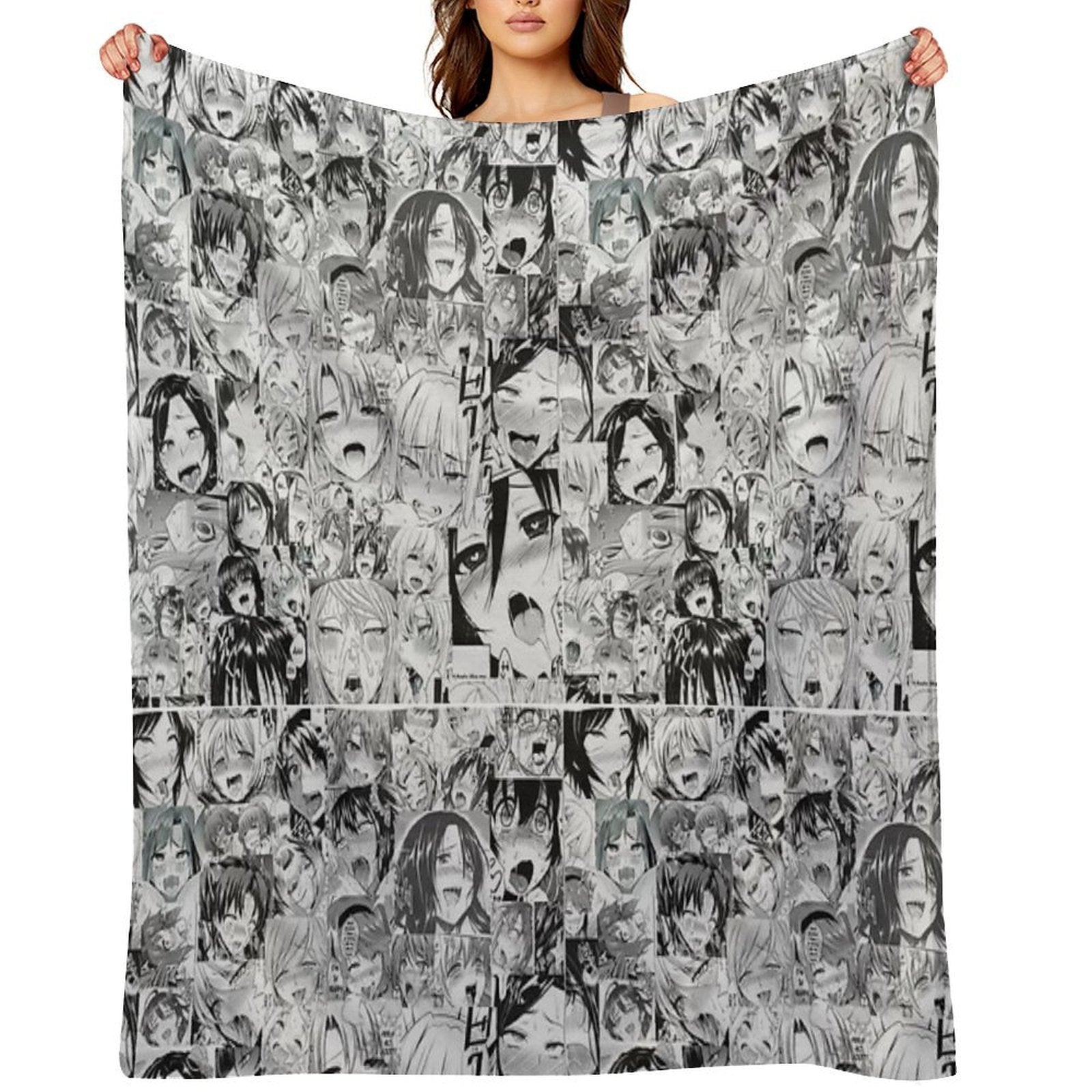 Aygo Hentai Anime Face Plush Throw Blanket