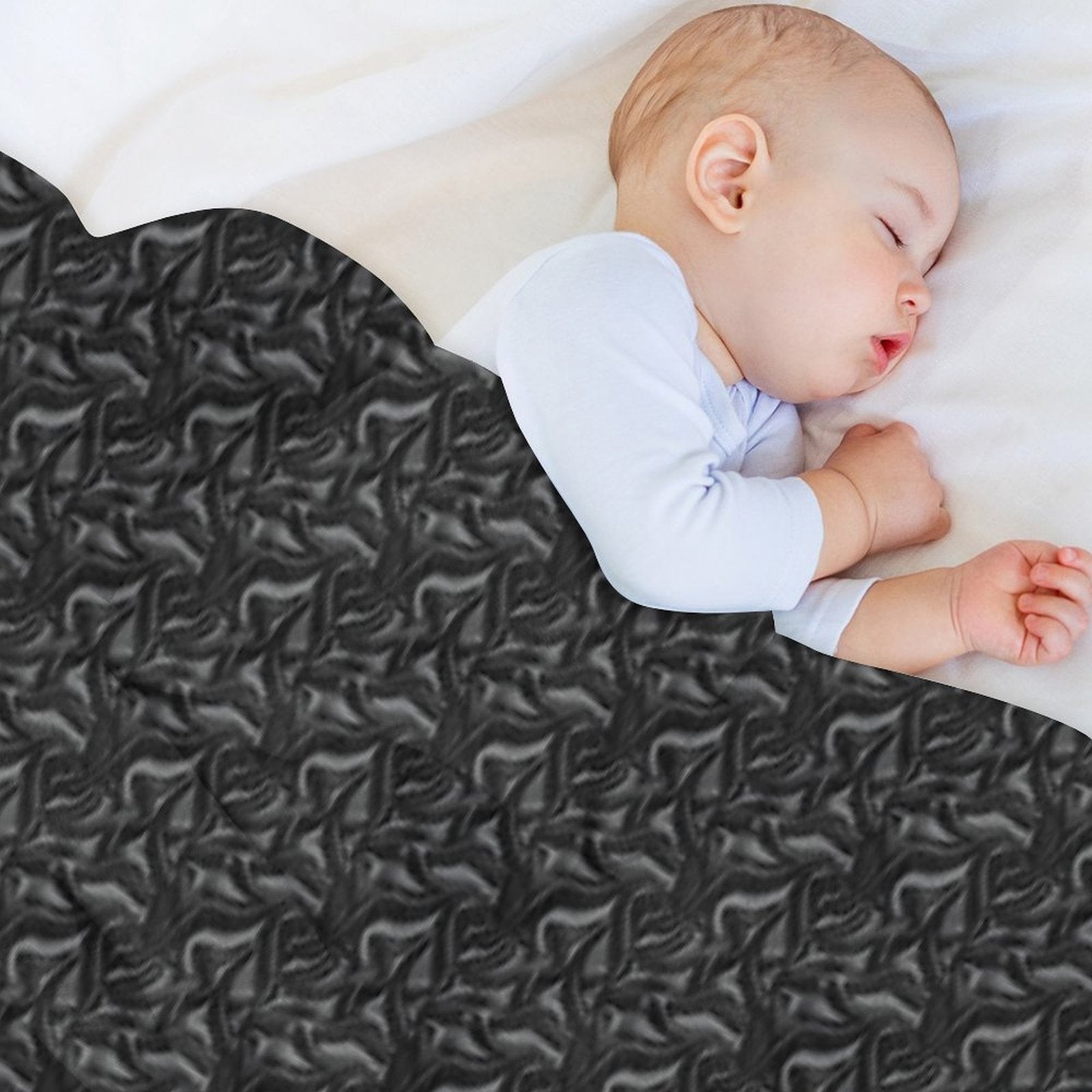 Black Silky Pattern, Unique Premium Throw Blanket