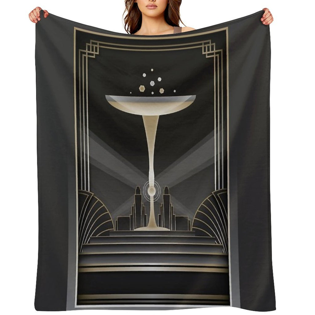 Art Deco Design VI Wrinkle-free Throw Blanket