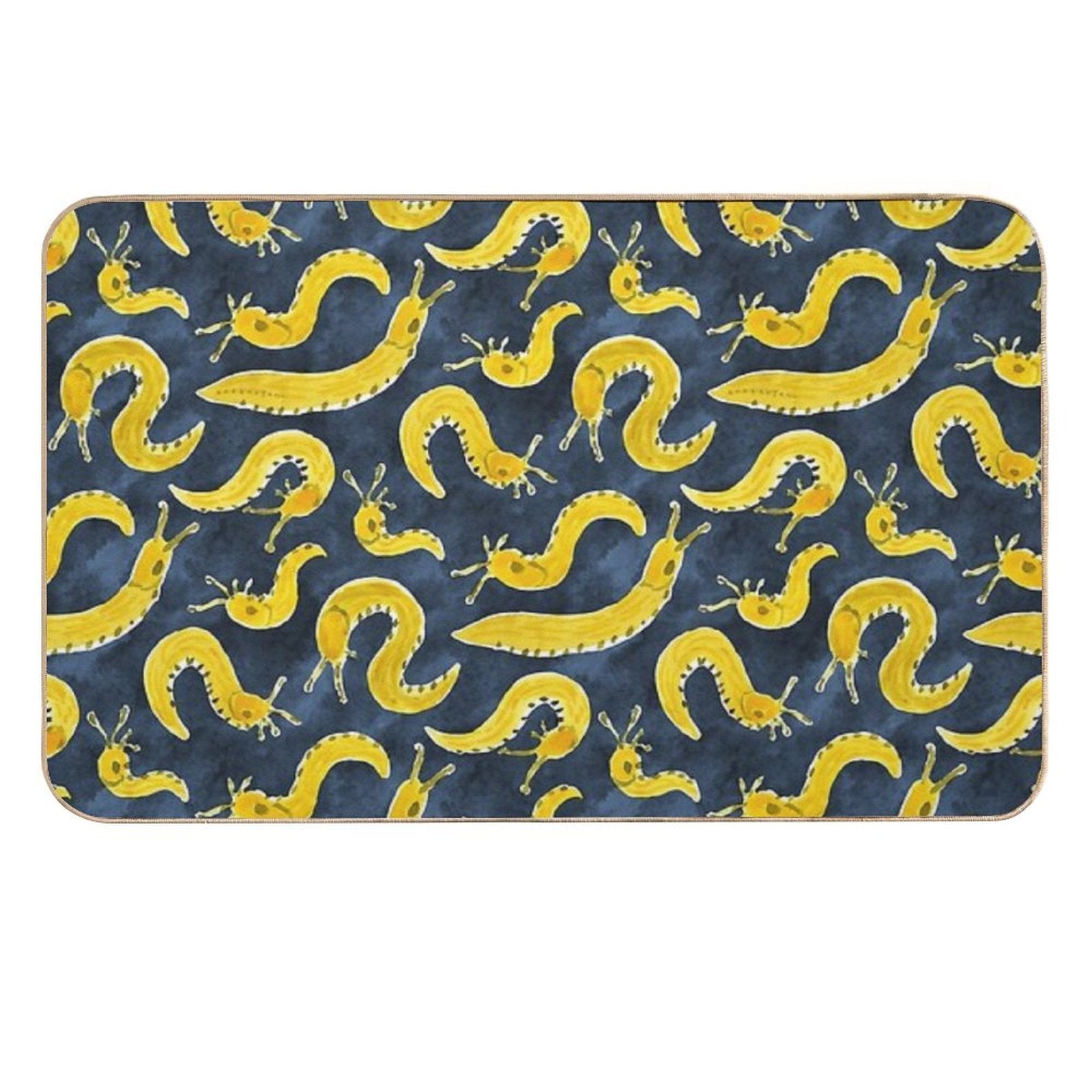 SLUG PARTY Banana Slug Print  Easy To Clean Bath Mat