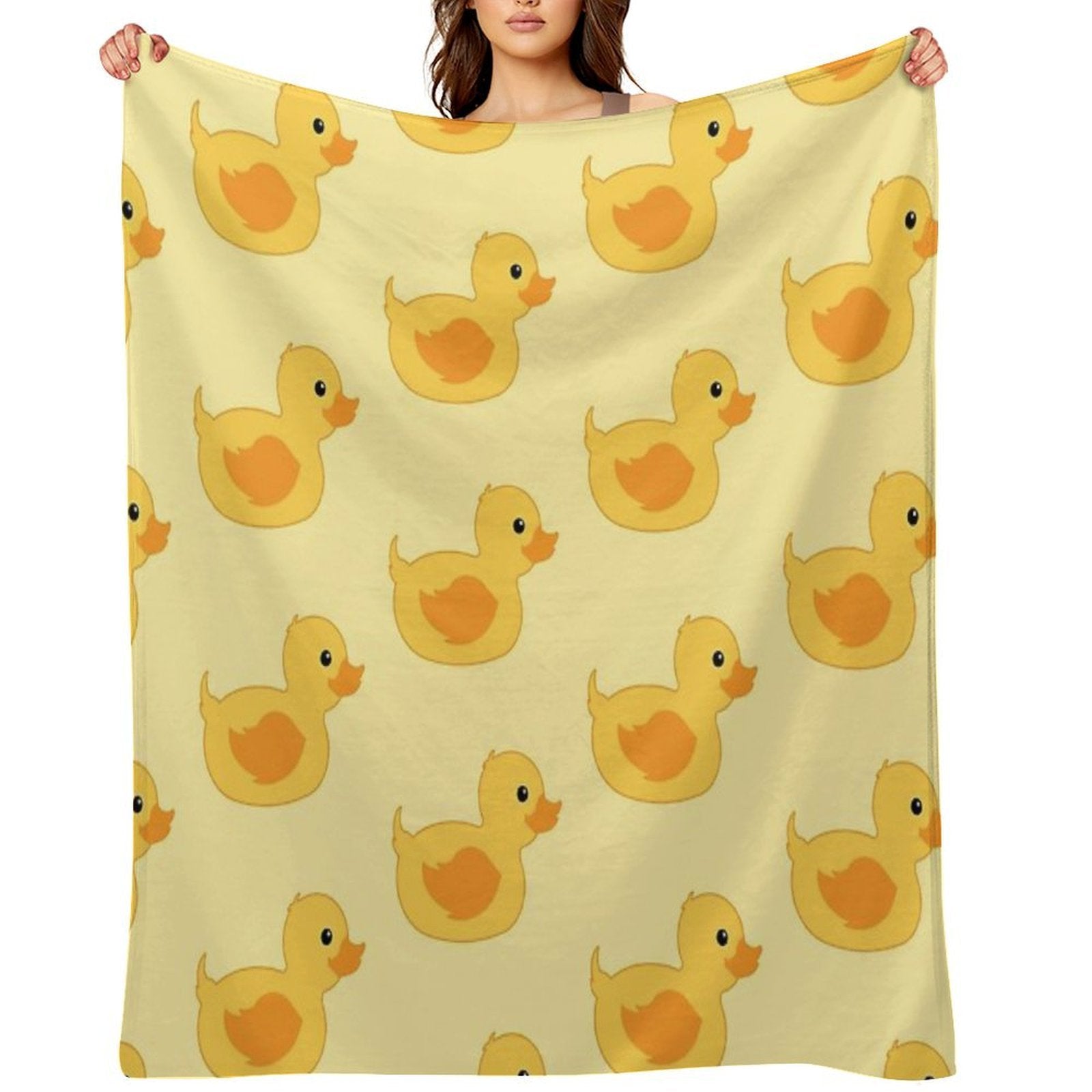 Rubber Duck Wrinkle-free Throw Blanket
