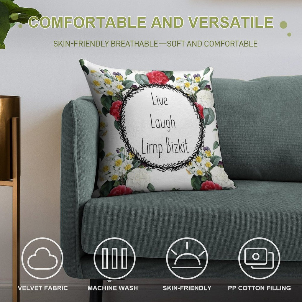 Live Laugh Limp Bizkit Soft Gift Ready Throw Pillow