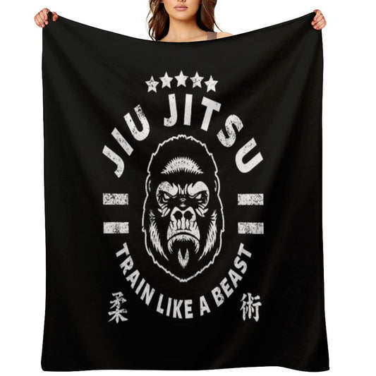 JIU JITSU - TRAIN LIKE A BEAST Easy Care Throw Blanket