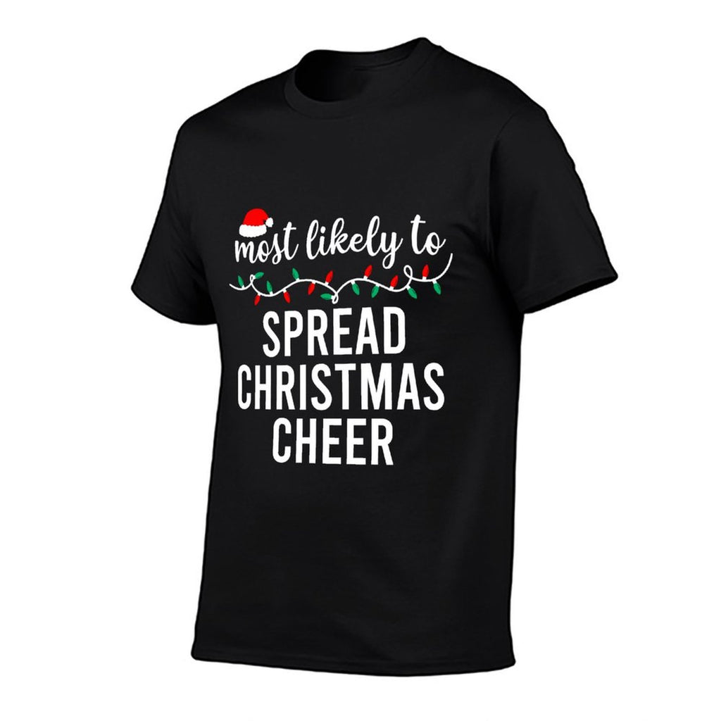 Most Likely To Christmas Matching Family Pajamas Funny Comfortable T-Shirt