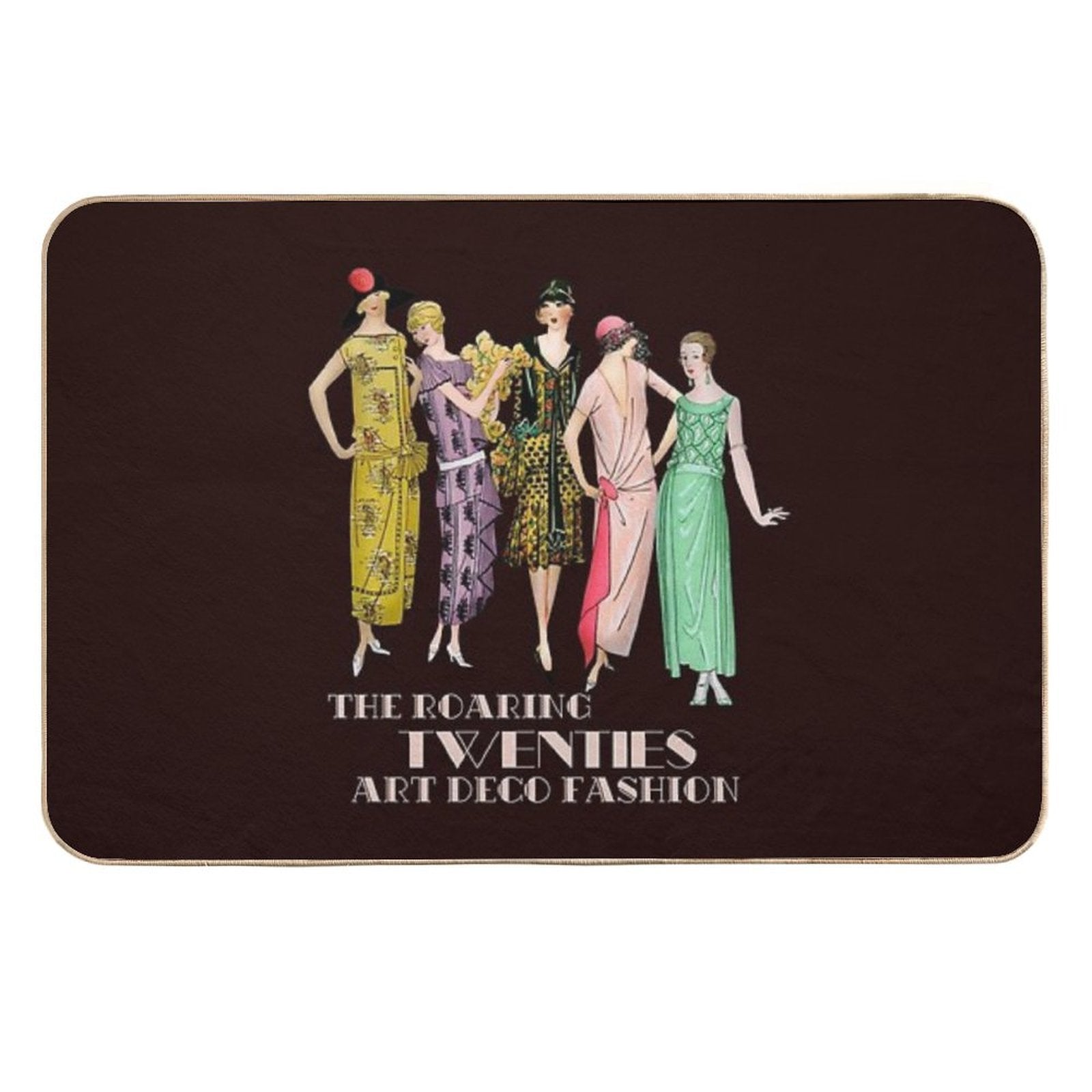 The Roaring 20s Art Deco Fashion  Multi-Purpose Bath Mat