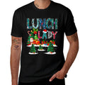 Lunch Lady Santa Claus Christmas Tree Ornaments Xmas Holiday  Stretchy T-Shirt