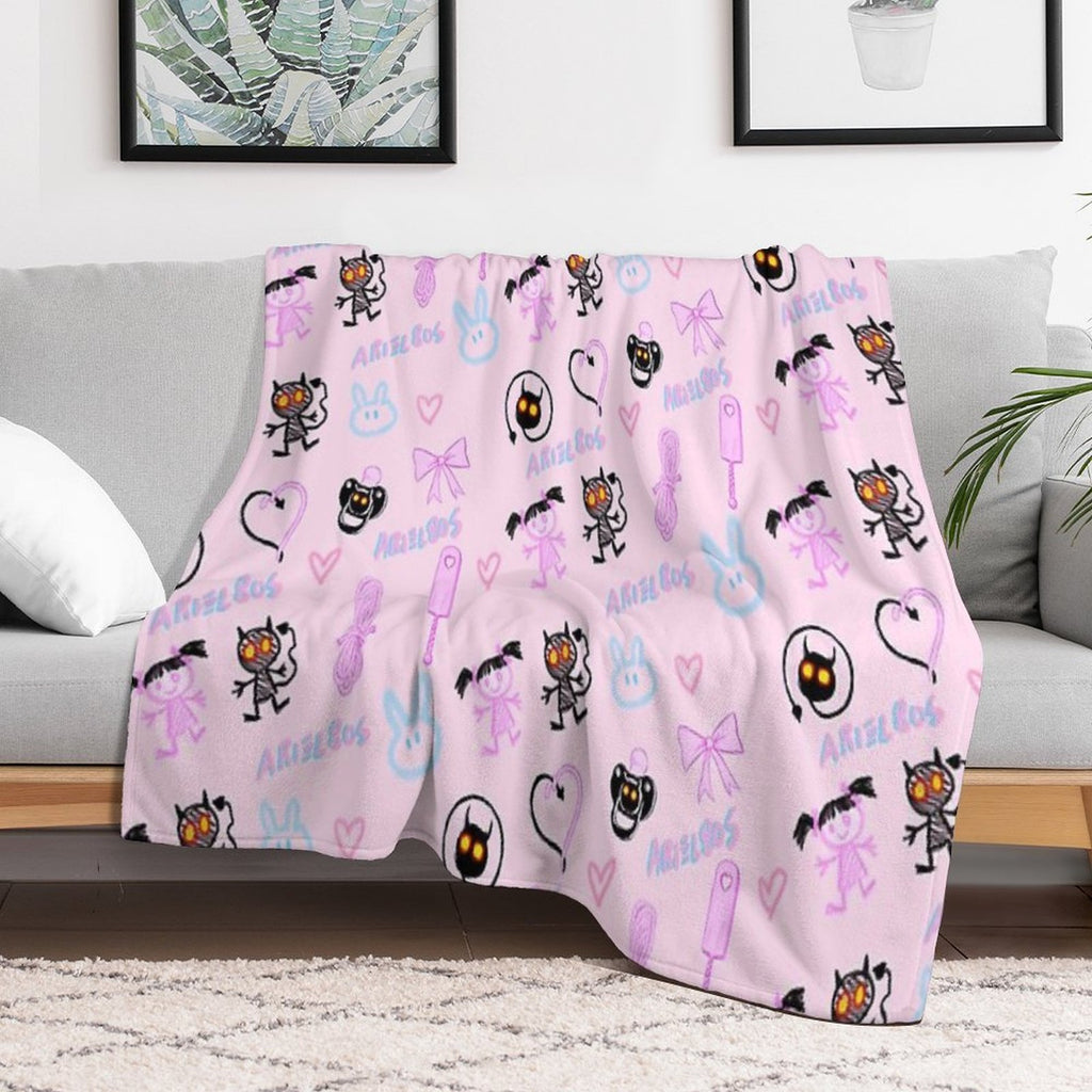 DD & LG Pink Travel-friendly Throw Blanket