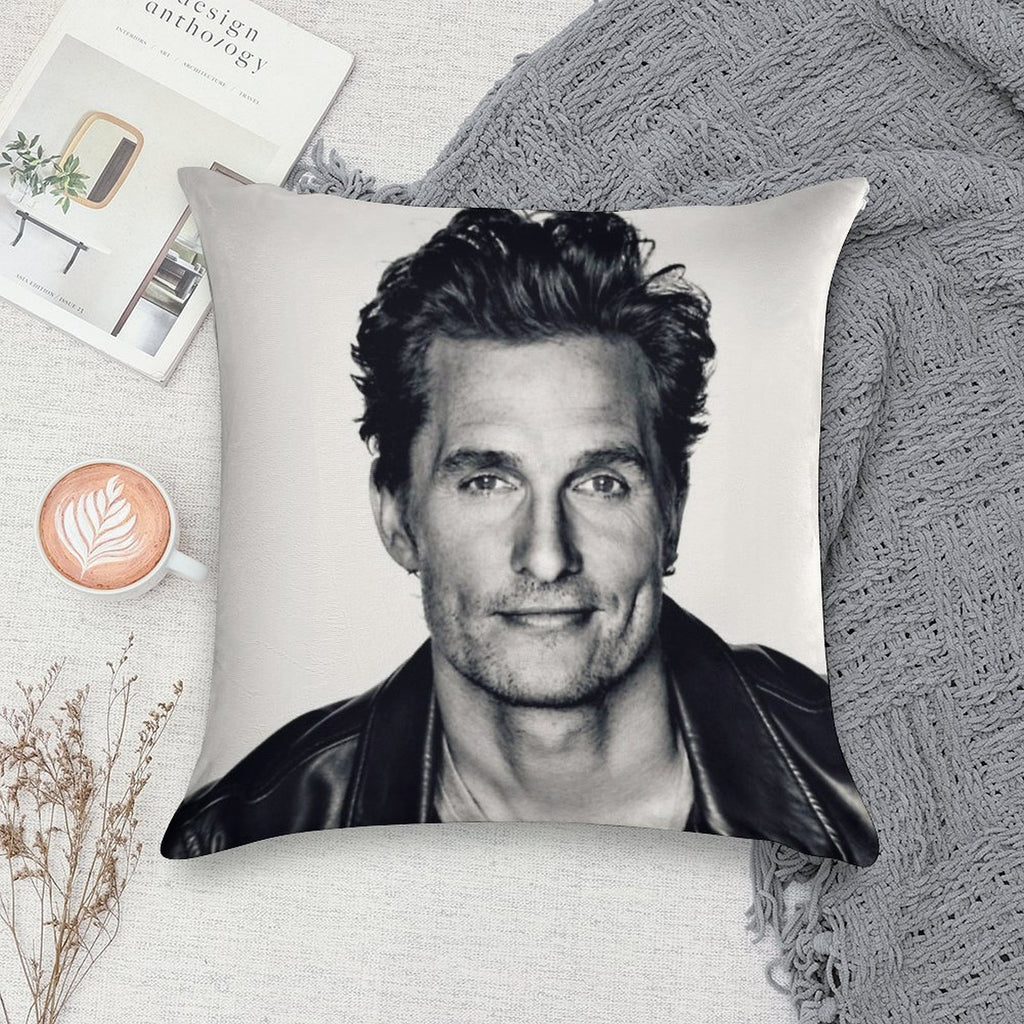 Matthew McConaughey Soft High-Density Material Throw Pillow
