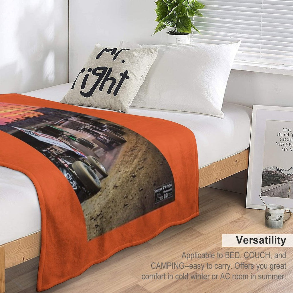 Sunset at The Speedway Track. Multi-functional Throw Blanket