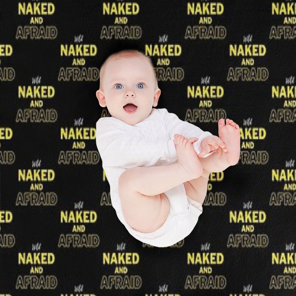 Funny Naked And Afraid TV Show Fan Gift Sustainable Throw Blanket