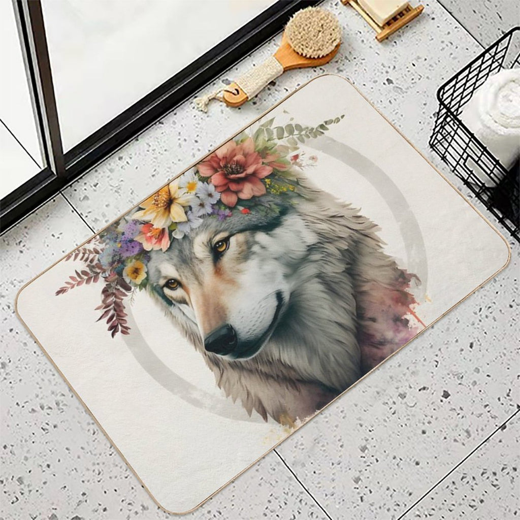 Shadowed Wolf's Stealth  Long-Lasting Bath Mat