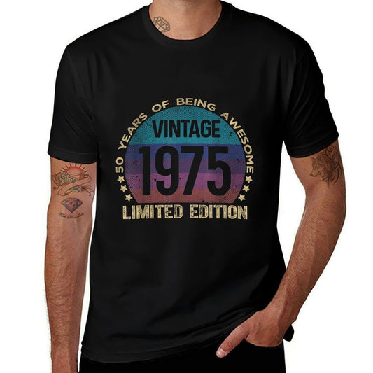 50 Year Old Gifts Vintage 1975 Limited Edition 50th Birthday  Moisture-wicking T-Shirt