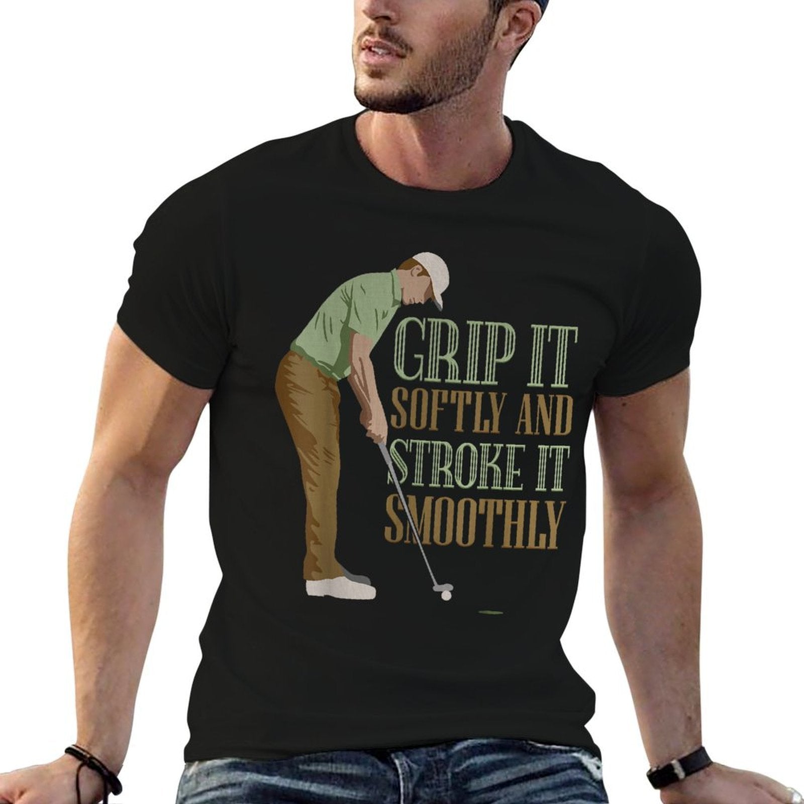 Funny And Rude Golf- Drink And Drive- Adult Humor  Soft T-Shirt